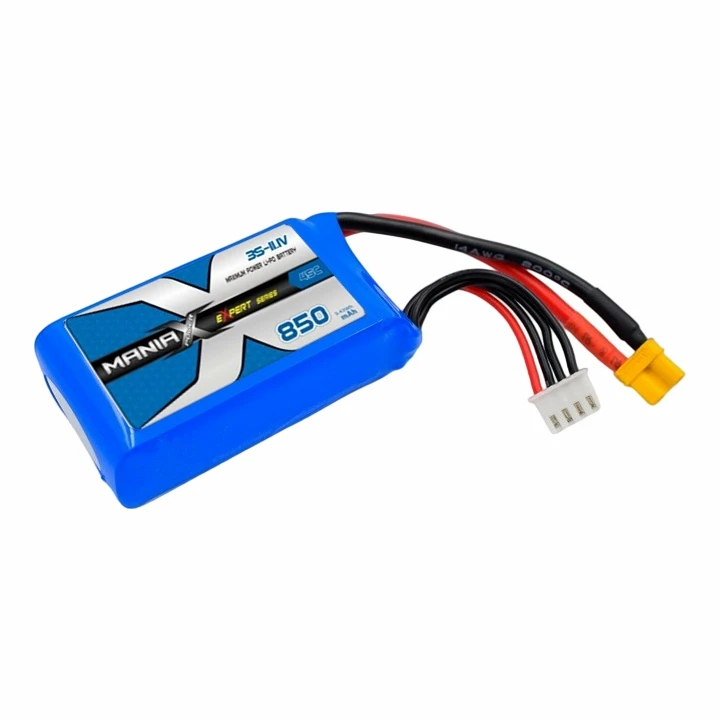 3S-11.1V 850mAh 45C Lipo-batteri