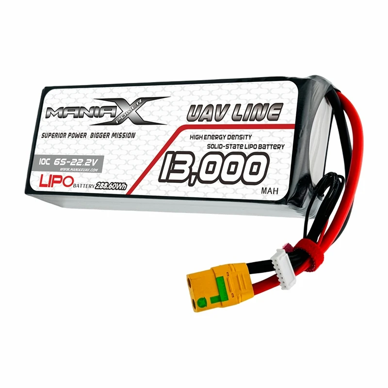 ManiaX Solid-State Lipo 6S-22.2V 13 000 mAH 10C Drönare och UAV-batteri