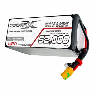 ManiaX Solid-State Lipo 14S-51.8V 52 000 mAH 10C Drönare och UAV-batteri