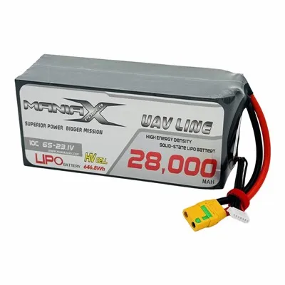 ManiaX Solid-tillstånd HV LiPo 6S-23.1V 28 000 mAh 10C Drönare och UAV-batteri