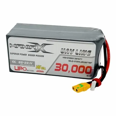 ManiaX Solid-tillstånd HV LiPo 6S-23.1V 30 000 mAh 10C Drönare och UAV-batteri