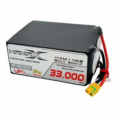 ManiaX Solid-tillstånd HV LiPo 12S-46.2V 33 000 mAh 10C Drönare och UAV-batteri