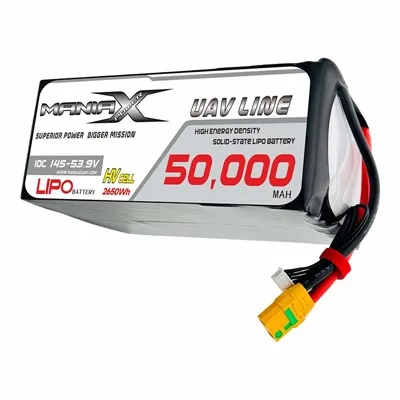 ManiaX Solid-tillstånd HV LiPo 14S-53.9V 50 000 mAh 10C Drönare och UAV-batteri