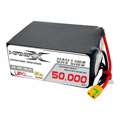 ManiaX Solid-tillstånd HV LiPo 12S-46.2V 50 000 mAh 10C Drönare och UAV-batteri