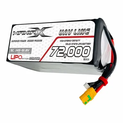 400Wh/Kg Solid-State Lipo 14S-51,8V 72 000 mAh 5C Drönare/UAV/eVTOL/Multi-Rotors Batteri