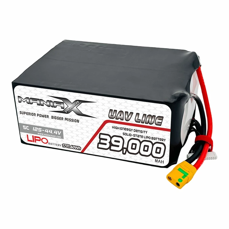 400Wh/Kg Solid-State Lipo 12S-44,4V 39 000 mAh 5C Drönare/UAV/eVTOL/Multi-Rotors Batteri